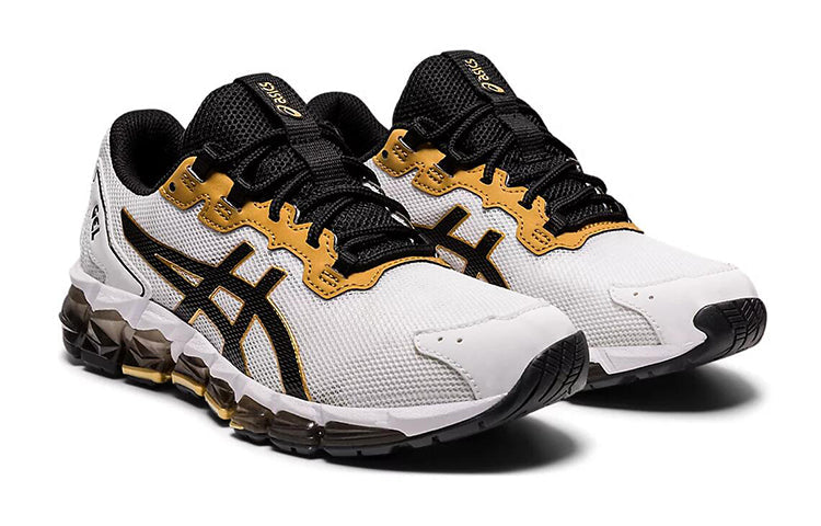 (GS) ASICS Gel Quantum 360 6 Shoes White/Black/Golden 1204A001-101