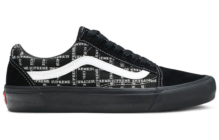 Vans Supreme x Old Skool Pro 'Logo Pattern - Black' VN0A45JC2YW