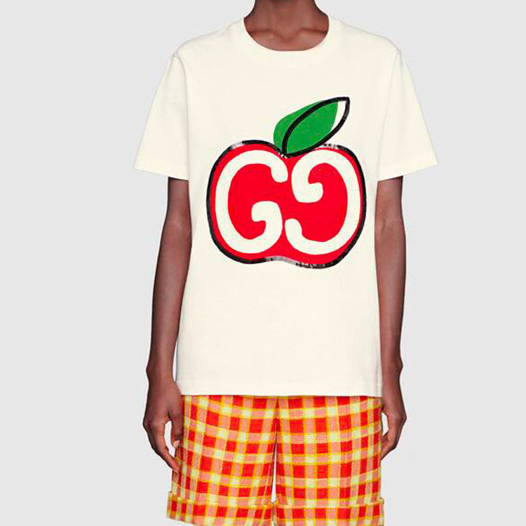 (WMNS) Gucci Apple Double G Printing Female White 580762-XJB7U-9381