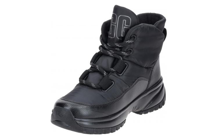 (WMNS) UGG Yose Puffer Lace 'Black' 1143844-BLK