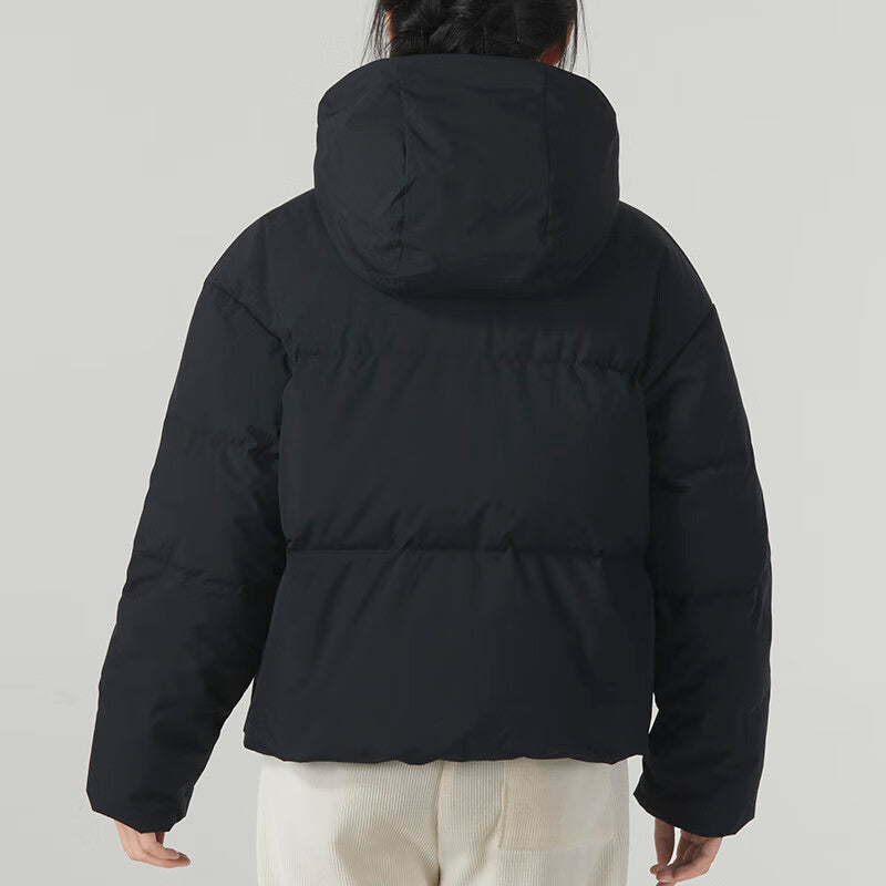 (WMNS) Skechers Casual Letter Printed Down Jacket 'Black' L423W037-0018