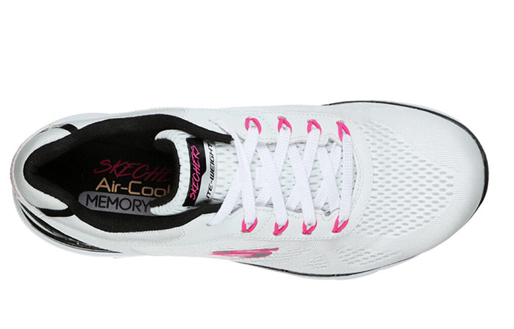 (WMNS) Skechers Flex Appeal 3.0 Low-Top Running Shoes White/Black/Pink 13474-WBHP