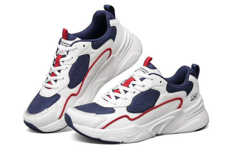 (WMNS) Skechers Bob s Bamina Low-Top White/Blue/Red 117041-WNVR