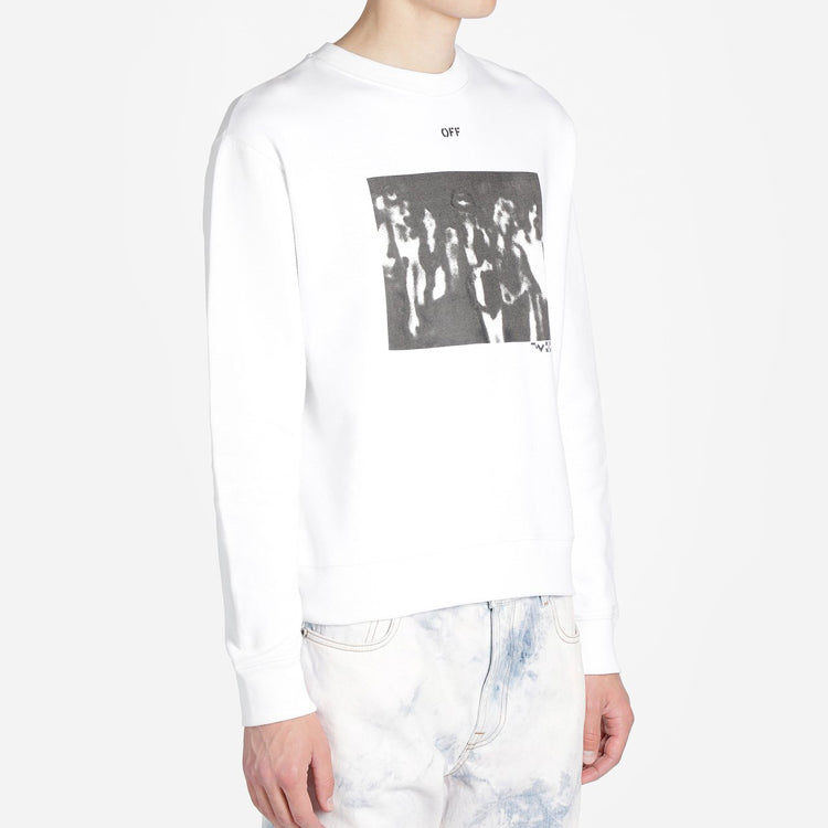 Off-White SS20 Spray Paint Effect Mens Logo Long Sleeve Round Neck Sweatshirt OMBA025R20E300150110