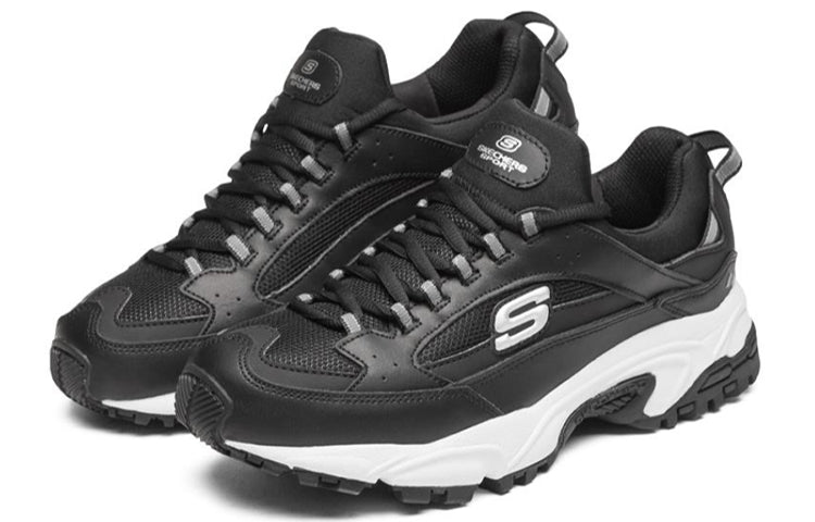 Skechers Stamina Running Shoes 'Black And White' 666028-BLK