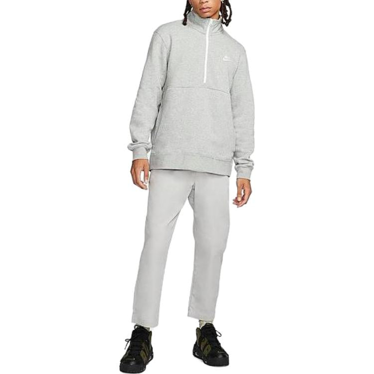 Nike Sportswear Club Brushed-Back 1/2-Zip Sweatshirt 'Grey' DD4732-066