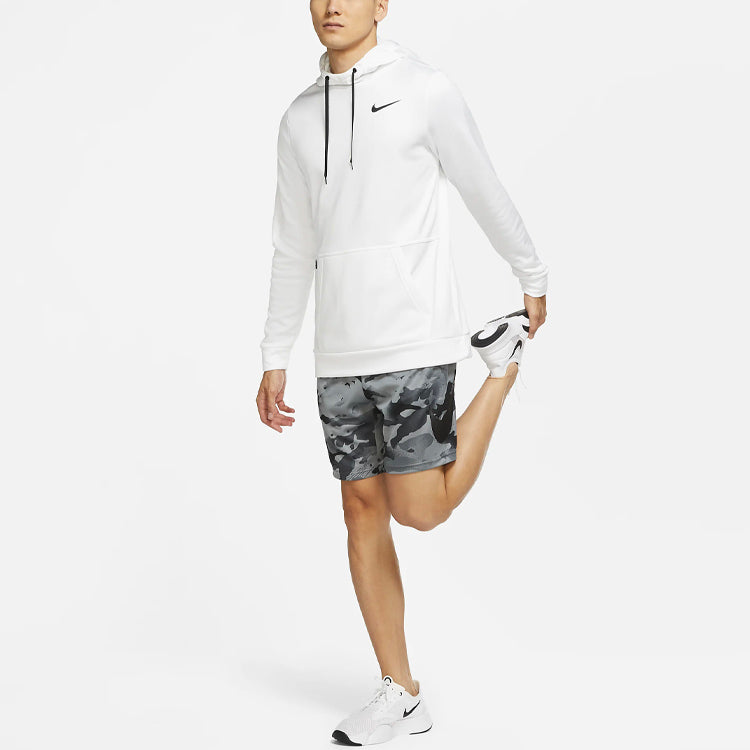 Nike Therma Casual Sports Training Logo hooded Long Sleeves White CU6215-100