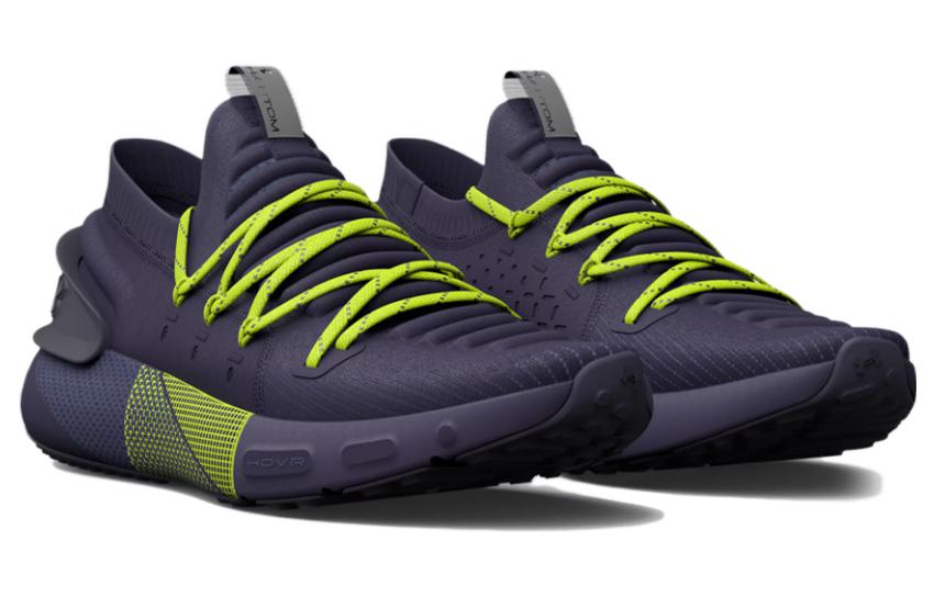 (WMNS) Under Armour HOVR Phantom 3 'Tempered Steel High-Vis Yellow 3025519-500