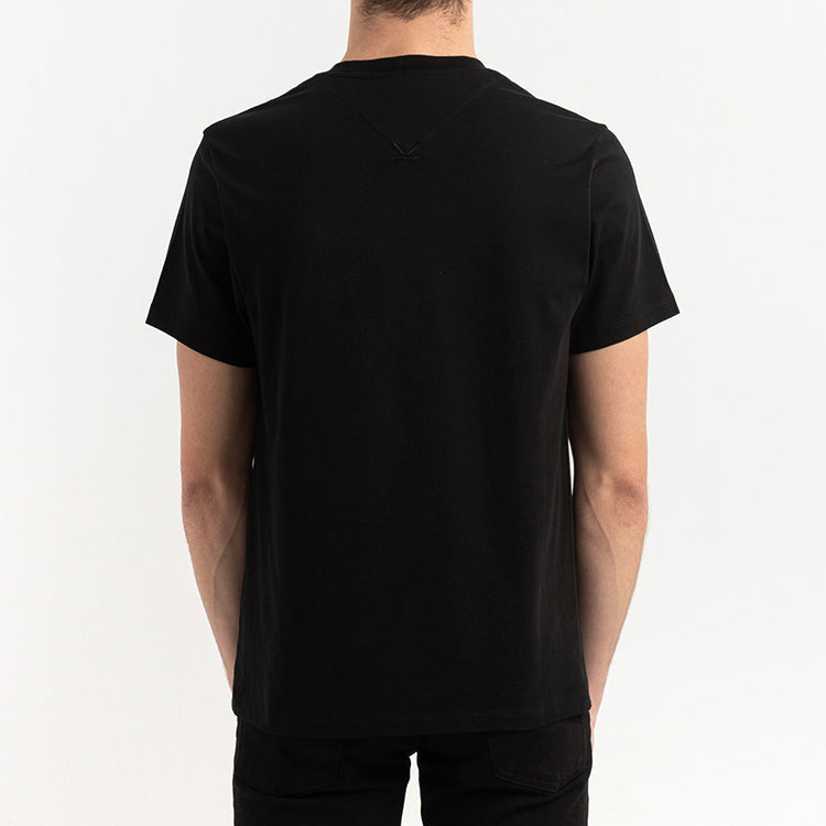 Men's KENZO Classic Printing Logo Round Neck Short Sleeve Black FA55TS0184SA-99