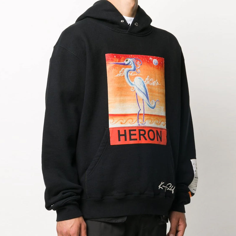 Men's HERON PRESTONKenny Schaef Crossover Small Printing Black HMBB010F20JER0091020