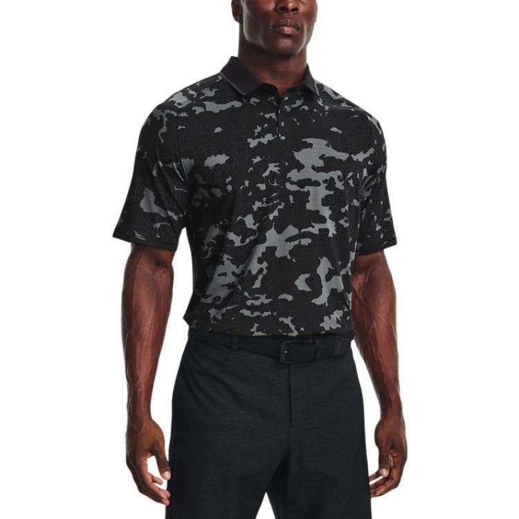Under Armour Iso-Chill Charged Camo Polo Shirt 'Black' 1373692-001