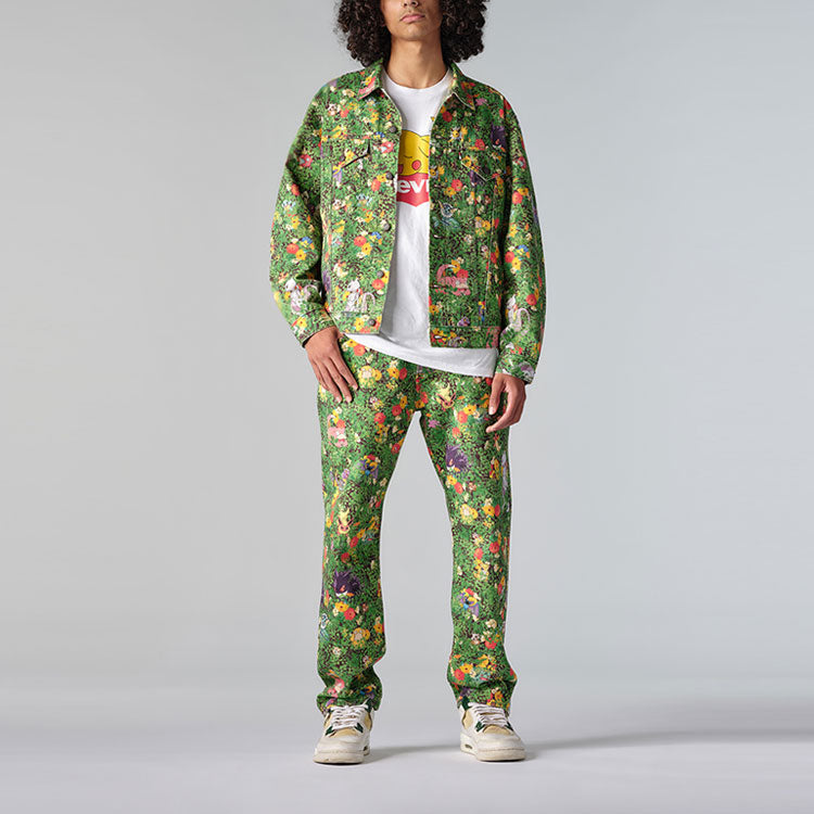 Levis x Pokmon Crossover lapel Full Print Denim Jacket 77380-0041