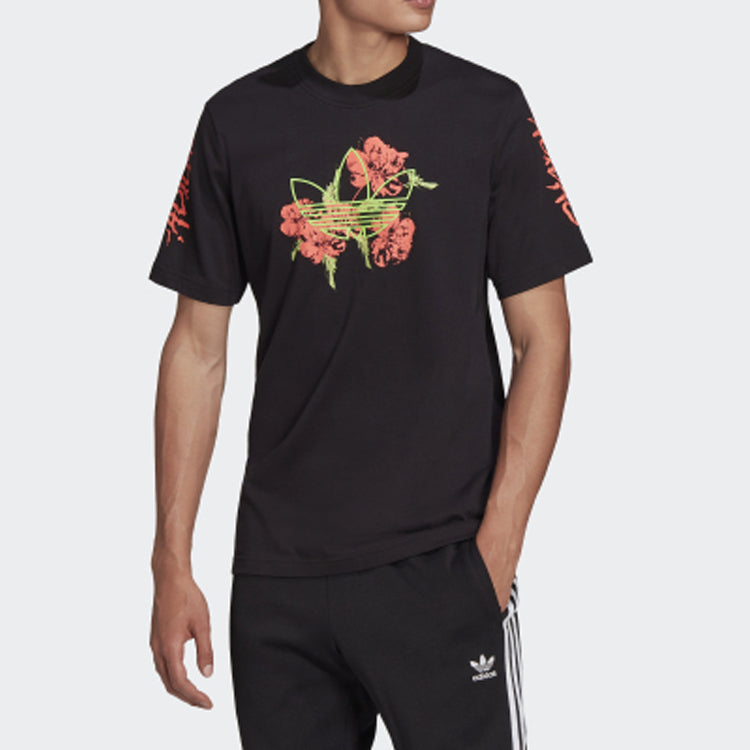 adidas originals Logo Printing Athleisure Casual Sports Short Sleeve Black GJ7769