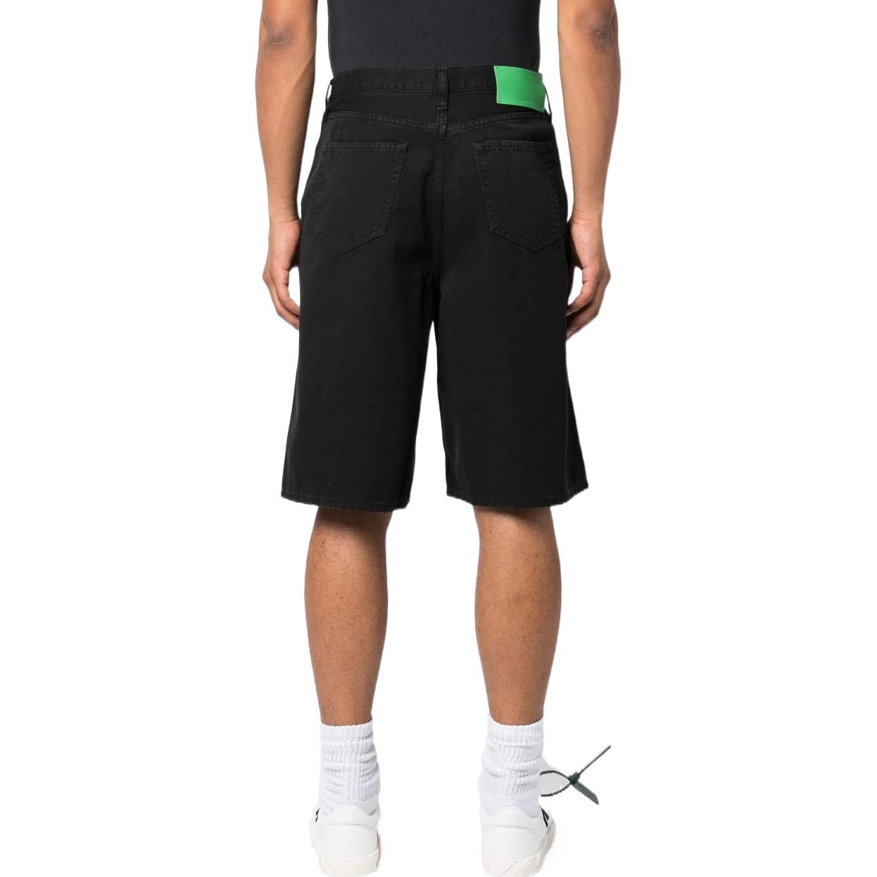 Off-White Cotton Utility Bermuda Shorts 'Black' OMCB084S23FAB00110101010