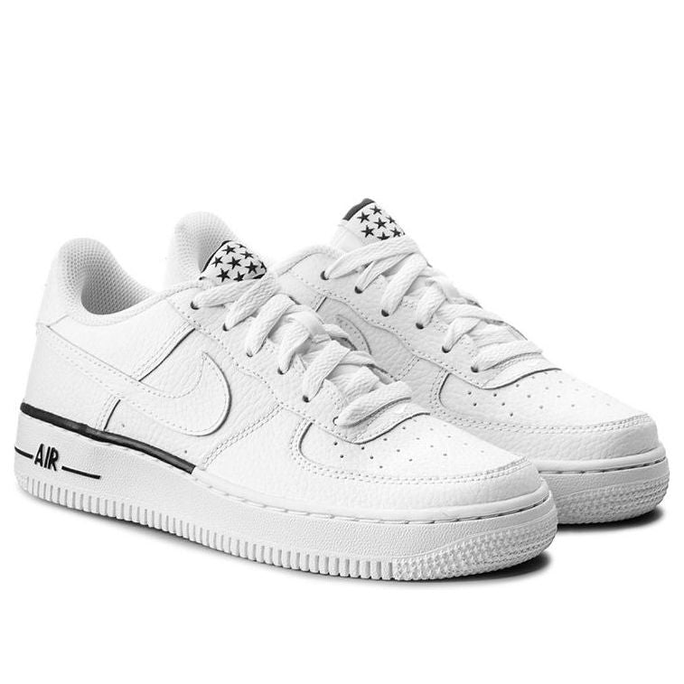 (GS) Nike Air Force 1 07 'White Black Outline' 596728-103