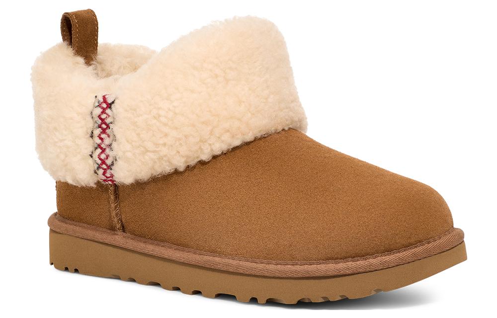 (WMNS) UGG Classic Ultra Mini Braid 'Chestnut' 1151750-CHE