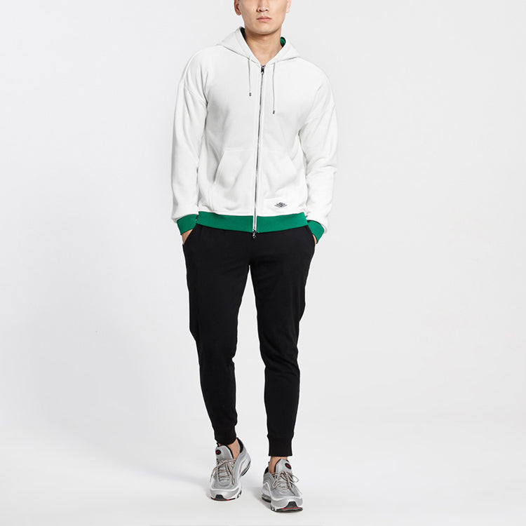 Air Jordan Colorblock Athleisure Casual Sports Jacket White AO0423-108