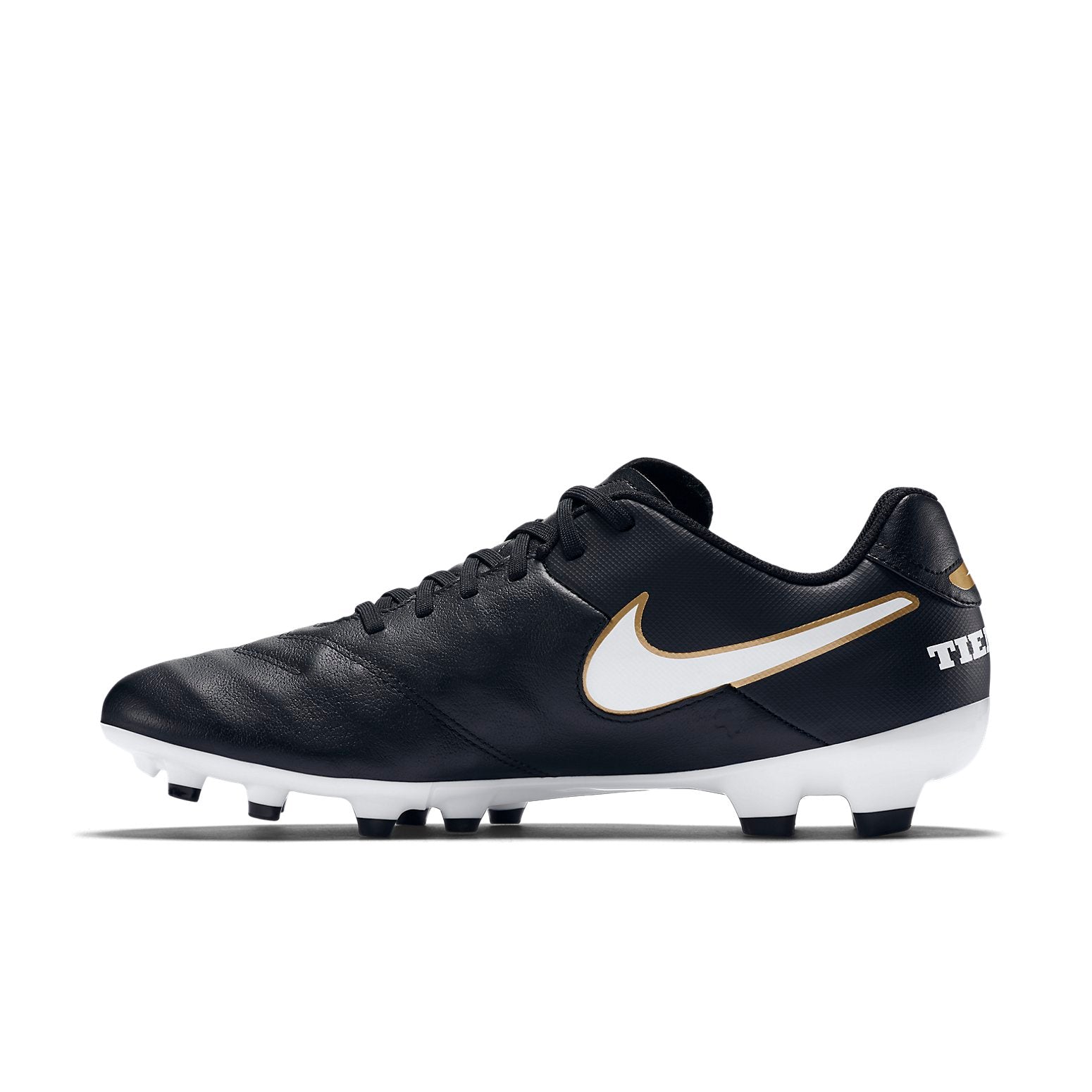 Nike Tiempo Genio II Leather FG 'Black White Gold' 819213-010