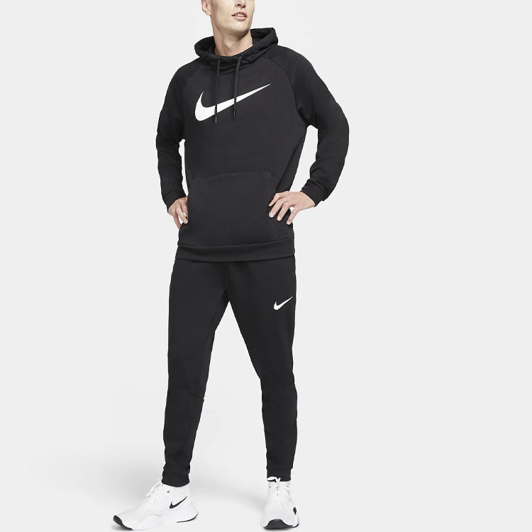 Nike Dry Graphic Logo Hoodie 'Black White' CZ2425-010