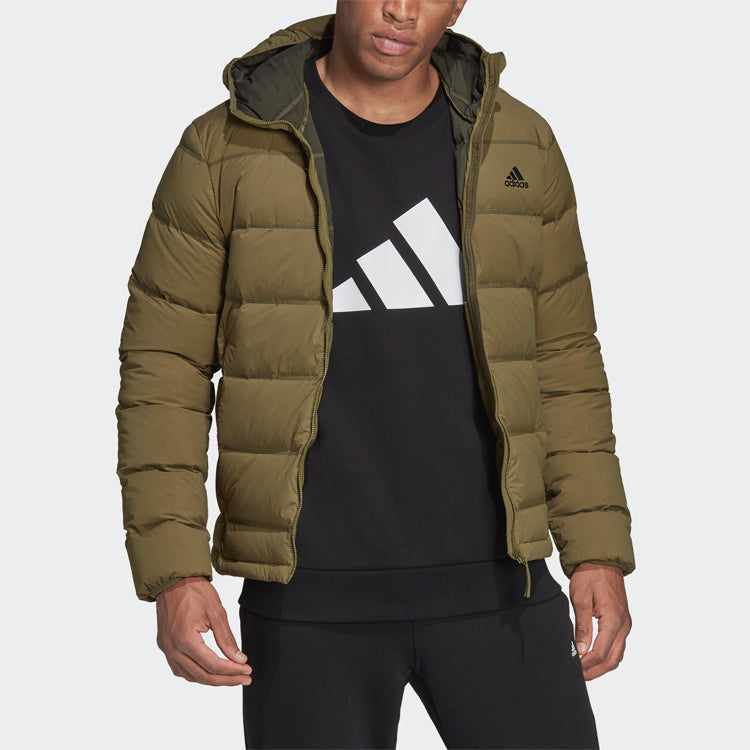 adidas Helionic S H J Outdoor Stay Warm hooded down Jacket Green GT9235