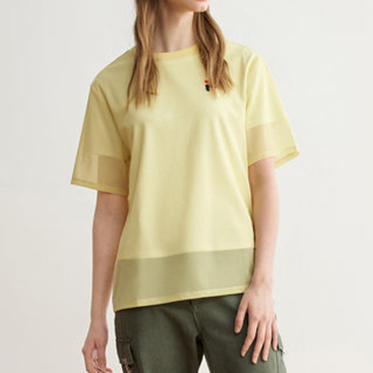 (WMNS) FILA Sports Loose Short Sleeve Yellow F11W028110F-YE