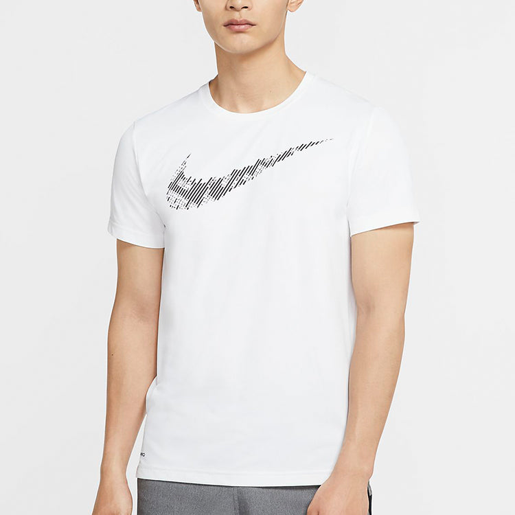 Nike Dri-Fit Printing Training Short Sleeve White CJ4634-100