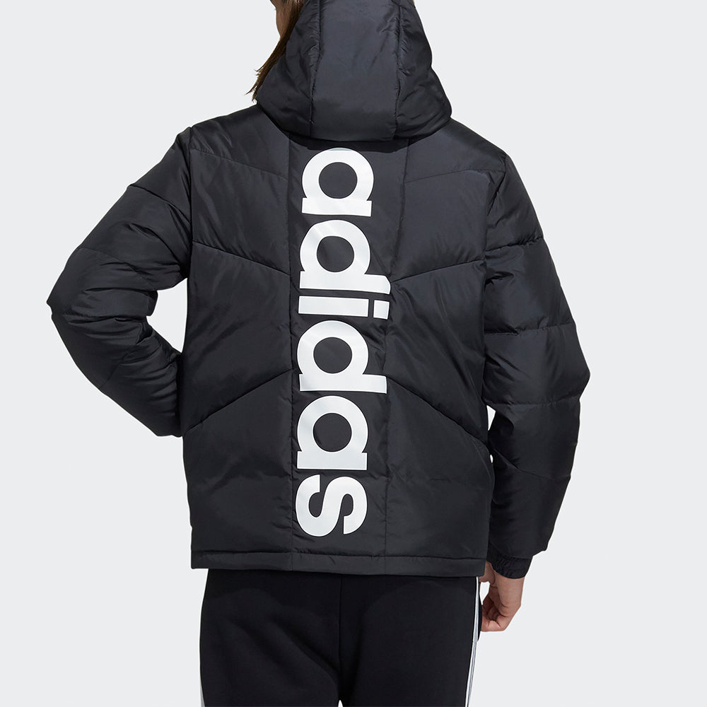 adidas neo M Dwn Cb St Jkt Back Large Logo Sports hooded down Jacket Black H45264