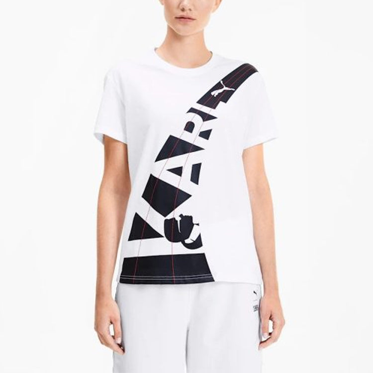 (WMNS) PUMA FENDI Crossover Short Sleeve White 595565-02
