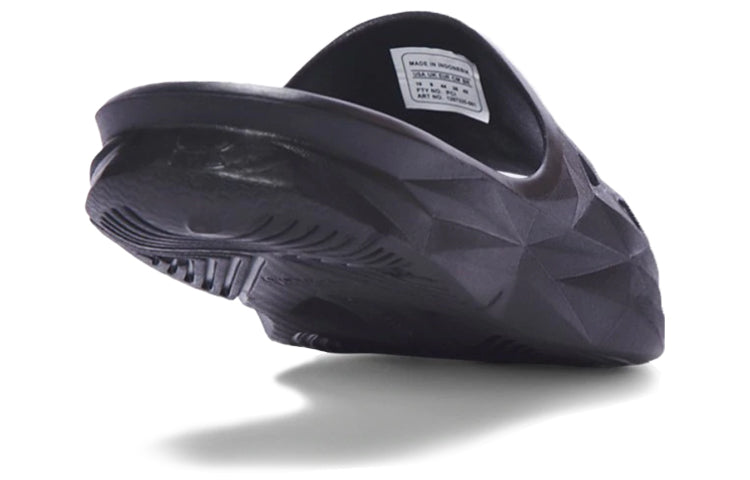 Under Armour Locker 3 Slides 'Black Silver' 1287325-001