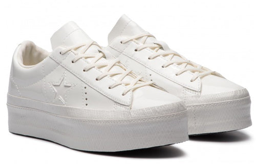 (WMNS) Converse One Star Platform Low 'Vintage White' 562605C
