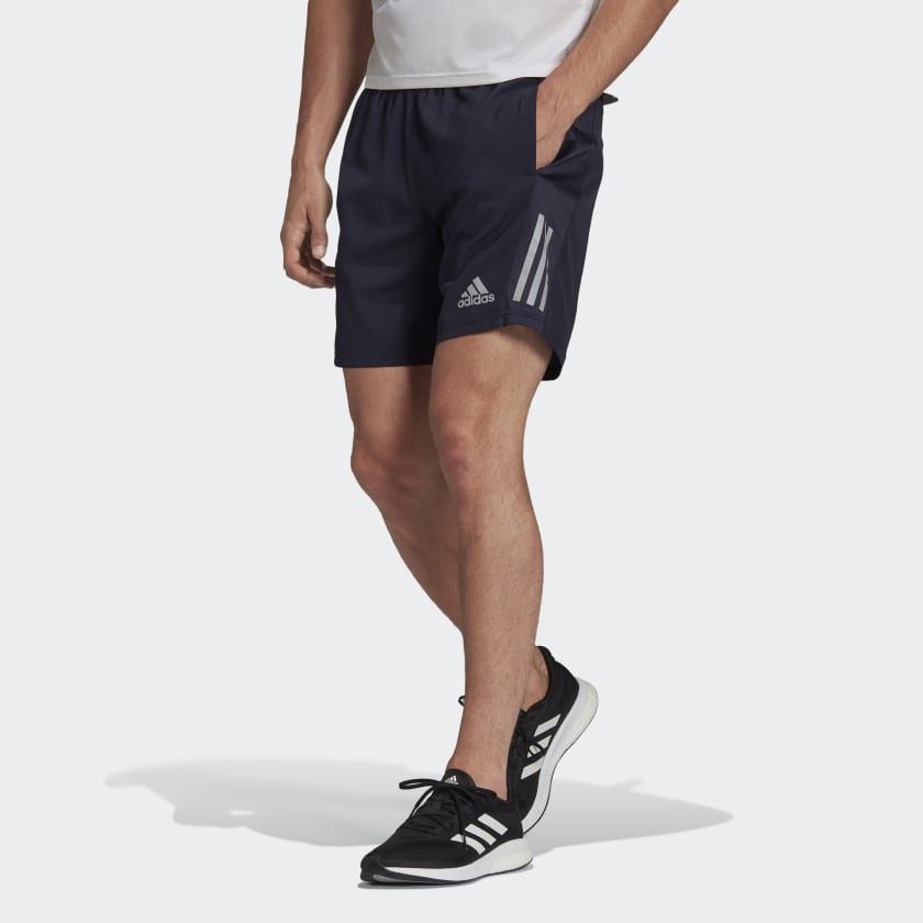 adidas Colorblock Stripe Sports Training Woven Shorts Navy Blue HB7455