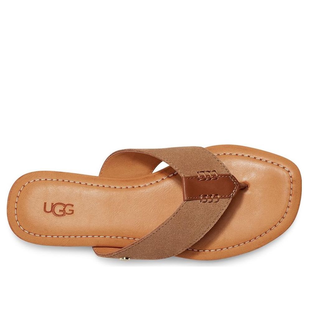 (WMNS) UGG Carey Thongs 'Chestnut' 1139051-CHE