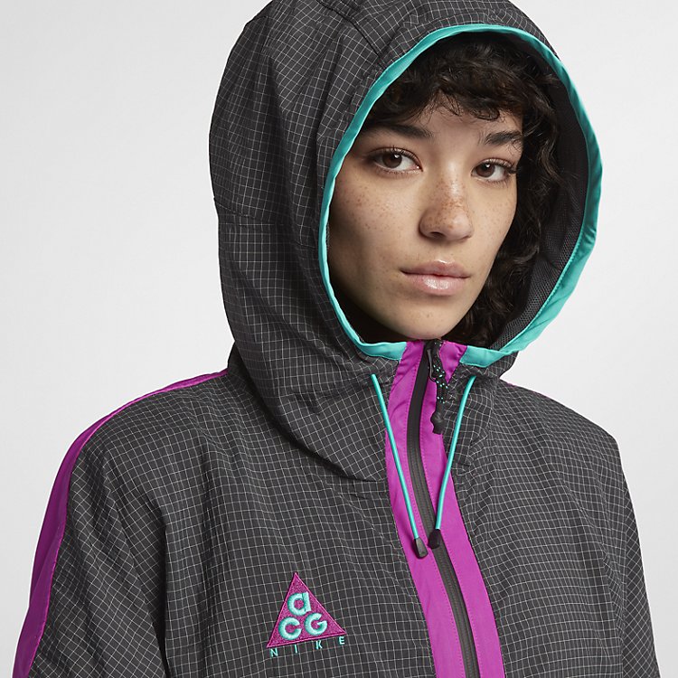 Nike ACG Woven Hooded Jacket 'Anthracite Magenta Jade' 931907-060