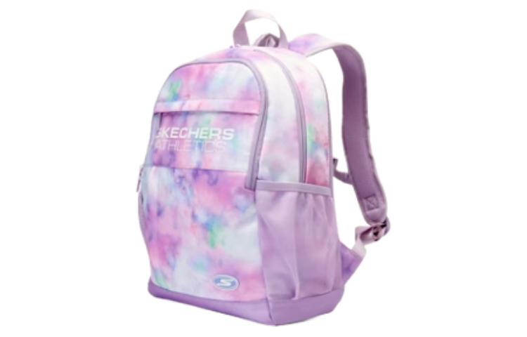 (GS) Skechers Lightweight Large Capacity Fabric Backpack 'Purple Blue White' P323K032