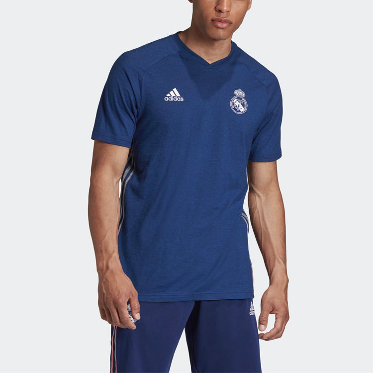 adidas Real Travel Tee Real Madrid Soccer/Football Sports Short Sleeve Navy Blue FR3874