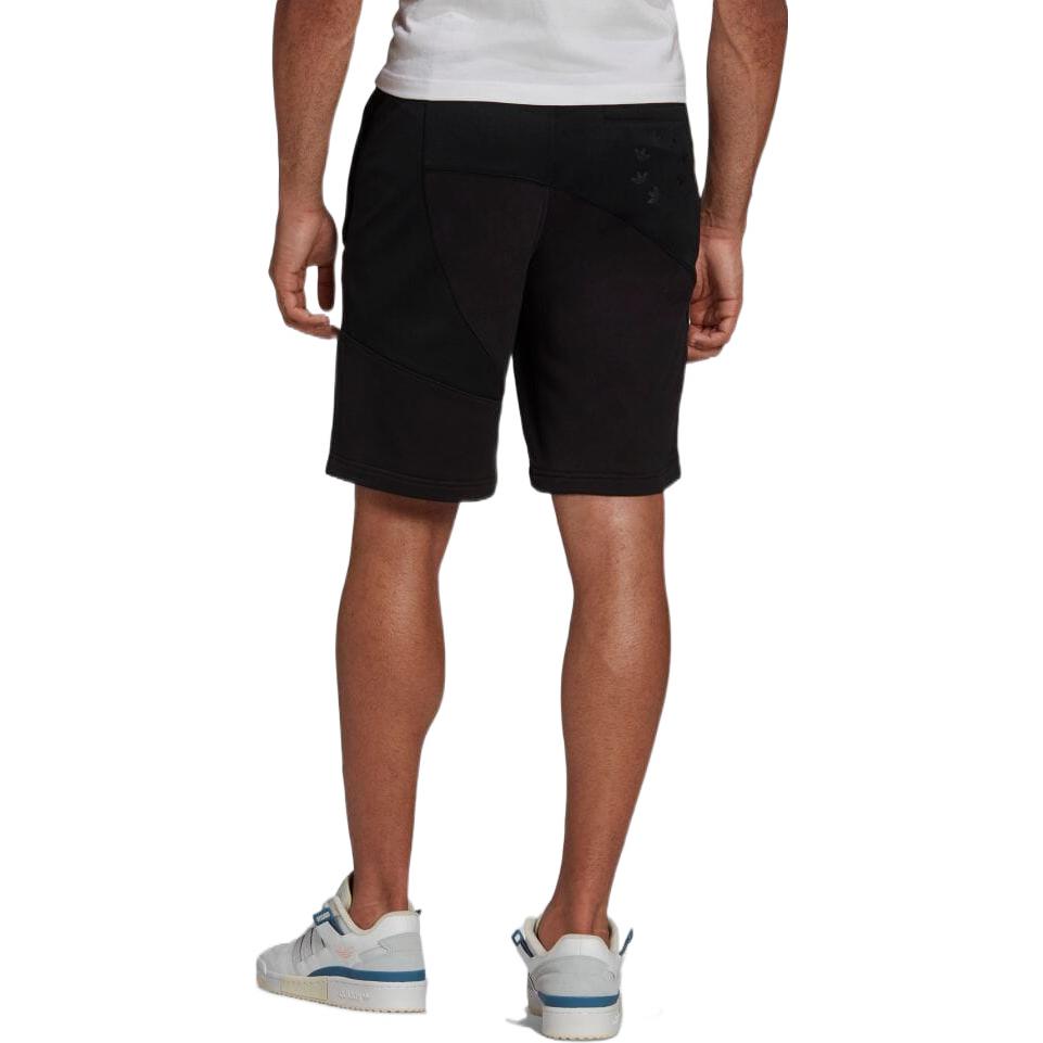 Men's adidas originals Logo Printing Splicing Casual Shorts Black HG1442