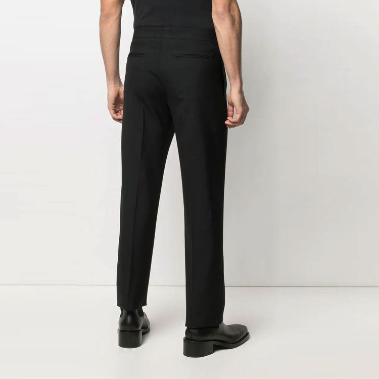 Off-White SS21 Logo Straight Casual Long Pants Slim Fit Version Black OMCA176S21FAB0021000