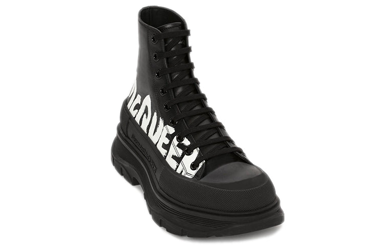 Alexander McQueen Ankle Boots 'Black White' 682422WIABD1070
