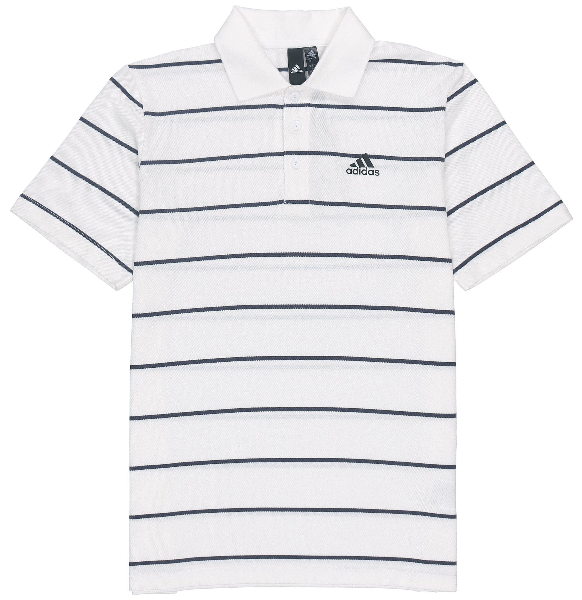 adidas Stripe Small Label Athleisure Casual Sports Short Sleeve Polo Shirt White HE7435