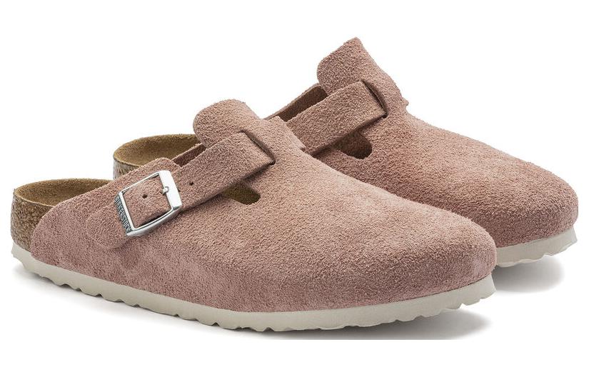 Birkenstock Boston Soft Footbed Suede Leather Sandals 'Pink Clay' 1023279