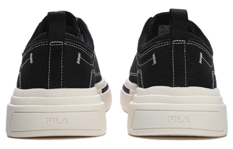 (WMNS) FILA Canvas Low Skate Shoes 'Black White' F12M322305FBK