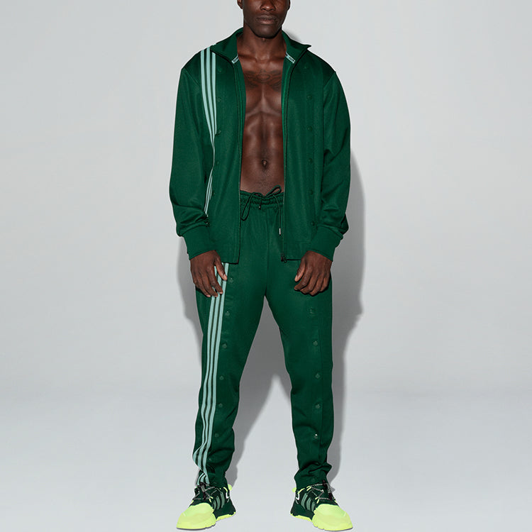 adidas originals x IVY PARK Crossover Stripe Sports Jacket Couple Style Grass Green GV1582