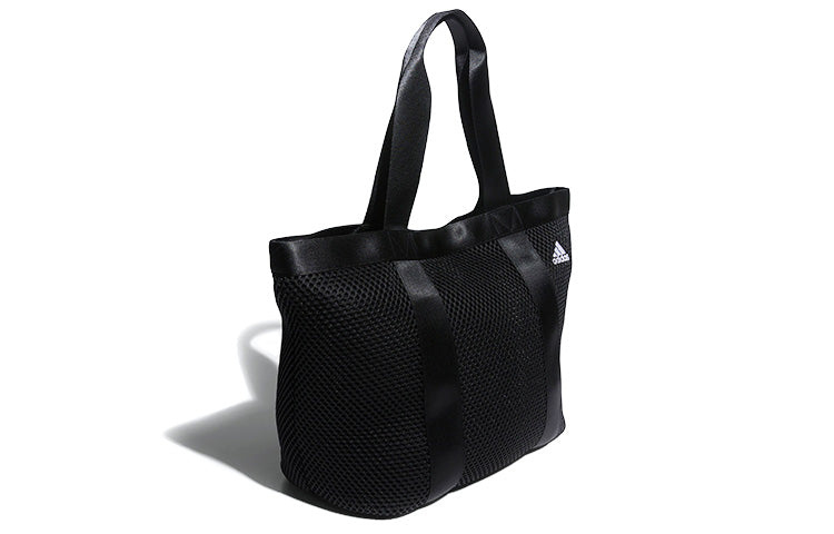 adidas Small logo Mesh Sports Portable Tote Shoulder Bag Black Handbag H64769