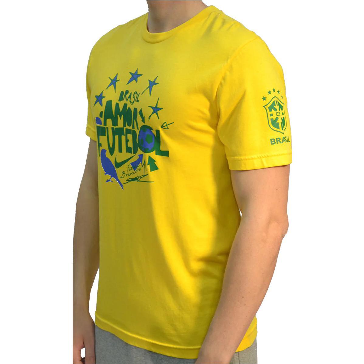 Nike Brasil Core Soccer Tshirt 'Yellow' 361385-703