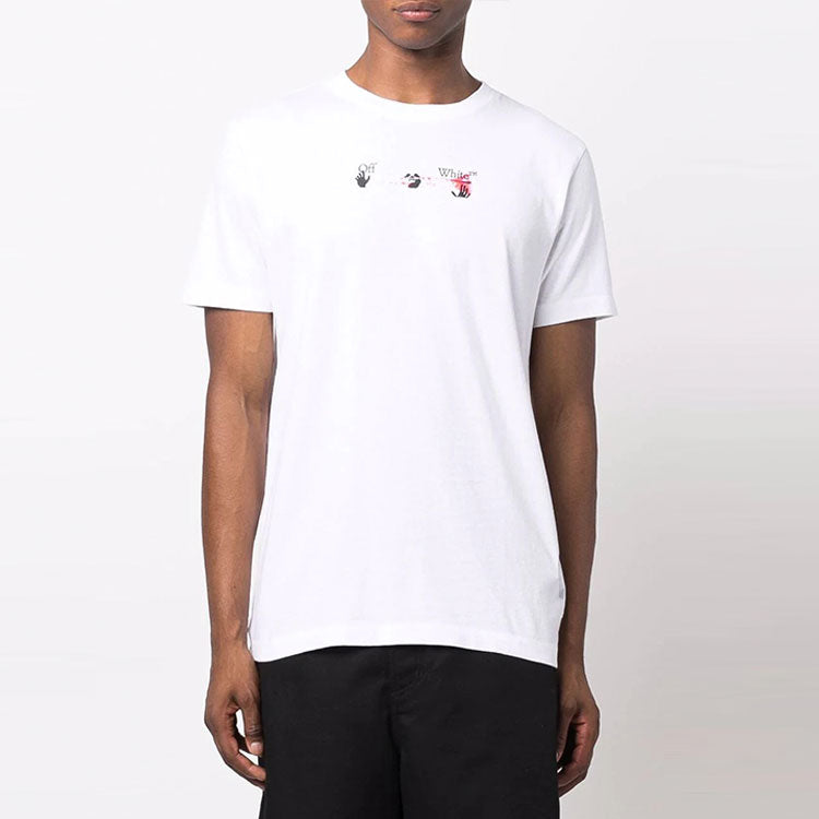 Off-White FW21 Arrow Pattern Short Sleeve Version White OMAA027F21JER0170132