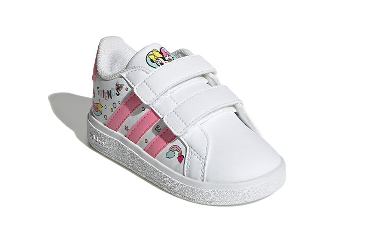 (TD) adidas x Minnie Mouse Grand Court Elastic Laces and Top Strap 'White Pink' GY6628
