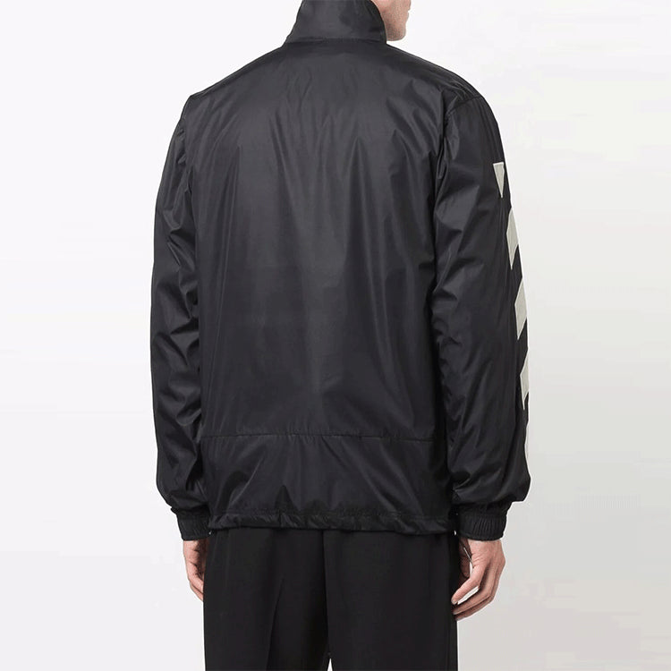 Off-White FW21 Logo Printing Windproof Jacket Ordinary Version Black OMBD022F21FAB0011017STONE