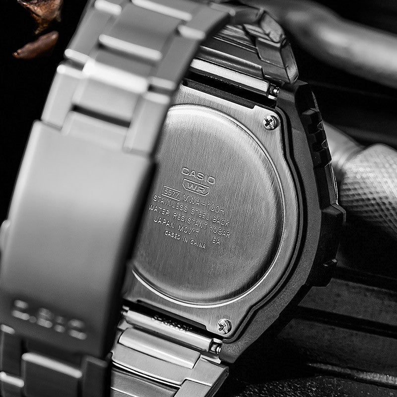 Casio Illuminator Analog Watch 'Silver Black' MWA100HD-1AV