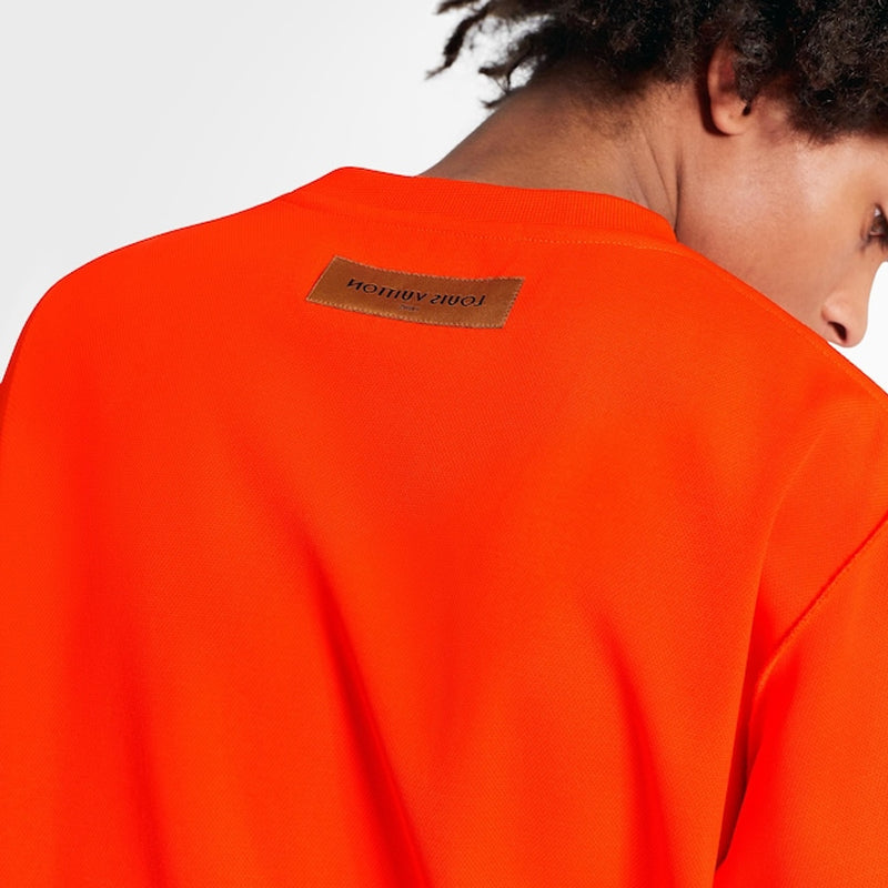 LOUIS VUITTON LV Vegetal Lace Embroidered Slightly Loose Version For Men Orange 1A7QO
