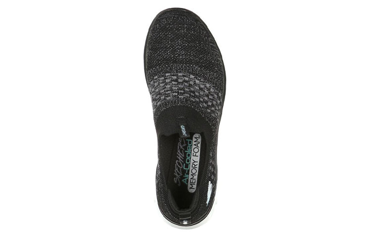 (WMNS) Skechers Glide Step Slip-on Shoes Black 149328-BKCC